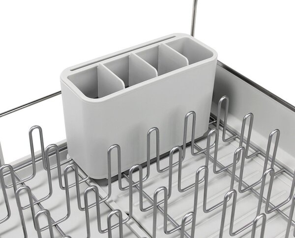 Scolapiatti regolabile argentato in plastica 35,5x38 cm Extend Steel Plus – Joseph Joseph