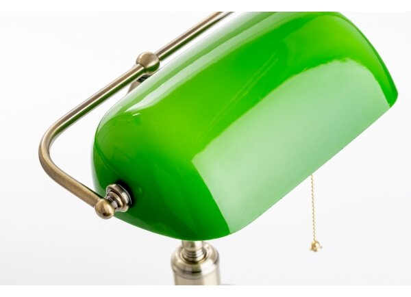 Brilagi - Lampada da tavolo BANK OFFICE 1xE27/60W/230V ottone/verde