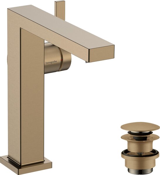 Hansgrohe Tecturis E Fine Mitigeur monocommandé pour lavabo 150, saillie 157mm, garniture de vidage Push-Open, CoolStart, EcoSmart+, 73040140, 73040140