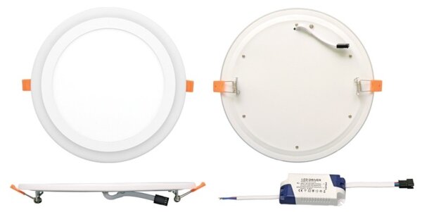 Ecolite DUO-R6W - Lampada LED da incasso DUO LED/6W/230V + LED/3W