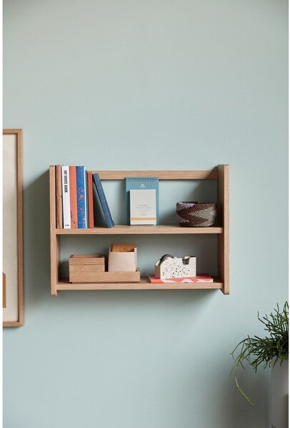 Scaffale a 3 piani in rovere naturale 60 cm Nomad - Hübsch