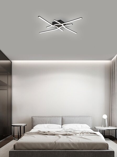 Brilagi - Plafoniera LED STRIPES LED/38W/230V nera