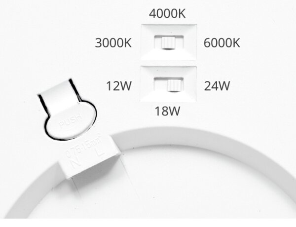 Ecolite WPCB2-24W/CR - Pannello LED LEXA LED/12/18/24W/230V nero