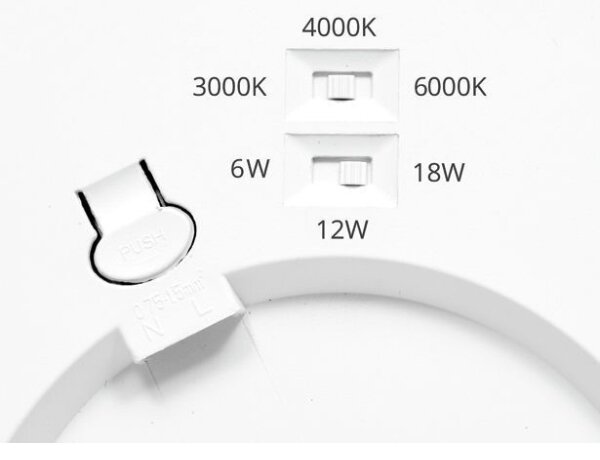 Ecolite WPCB2-18W/BI - Pannello LED LEXA LED/6/12/18W/230V bianco