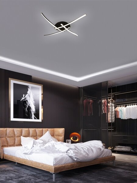 Brilagi - Plafoniera LED STRIPES LED/32W/230V nera
