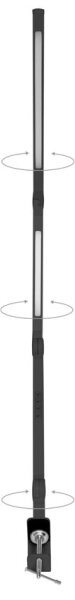 Ecolite LU19WT-CR-Lampada da tavolo LED dimmerabile SPACE LED/8W + LED/11W/230V nero