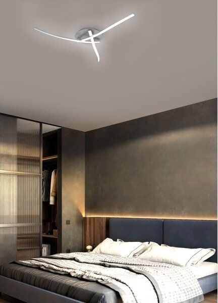 Brilagi - Plafoniera a LED STRIPES LED/24W/230V argento