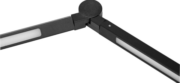 Ecolite LU19WT-CR-Lampada da tavolo LED dimmerabile SPACE LED/8W + LED/11W/230V nero