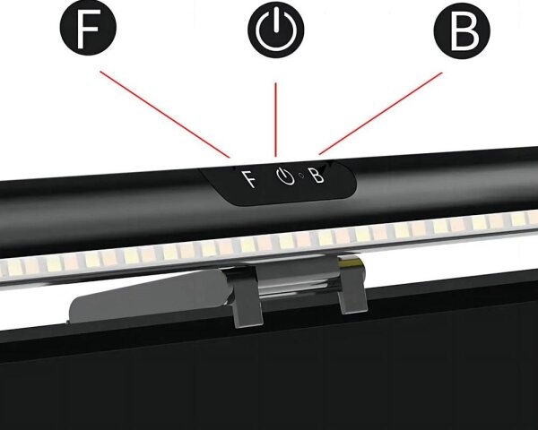 Illuminazione touch dimmerabile LED per monitor 42 cm 5W 5V 3000-6000K nera