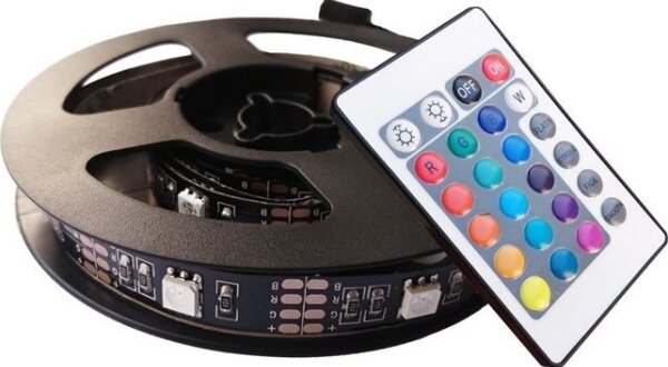 Solight WM504 - KIT 2x Striscia LED RGB per TV con telecomando LED/USB 2x50cm