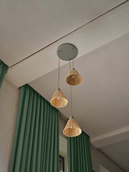 Ledvance - Lampadario a sospensione con filo DECOR RAFFIA 3xE27/15W/230V bastone di rafia