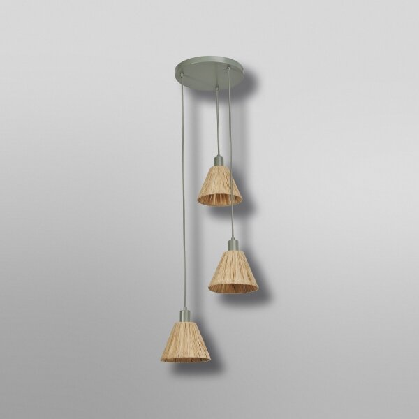 Ledvance - Lampadario a sospensione con filo DECOR RAFFIA 3xE27/15W/230V bastone di rafia