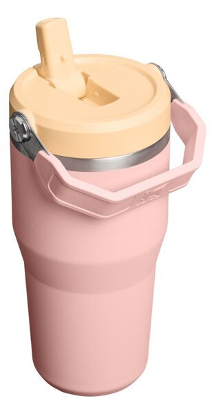 Borraccia termica color pesca in acciaio inox 600 ml IceFlow™ Flip Straw 2.0 Tumbler Peach Rose – Stanley