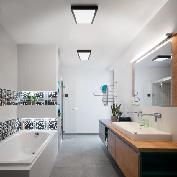 Brilagi- Plafoniera LED da bagno FRAME LED/40W/230V 120x30 cm IP44 nero