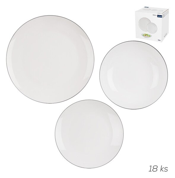 Set da pranzo in new bone china 18 pz Decora – Orion
