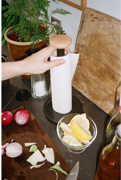 Portarotolo da cucina verticale nero ø 15 cm Paper Pal – Rosendahl