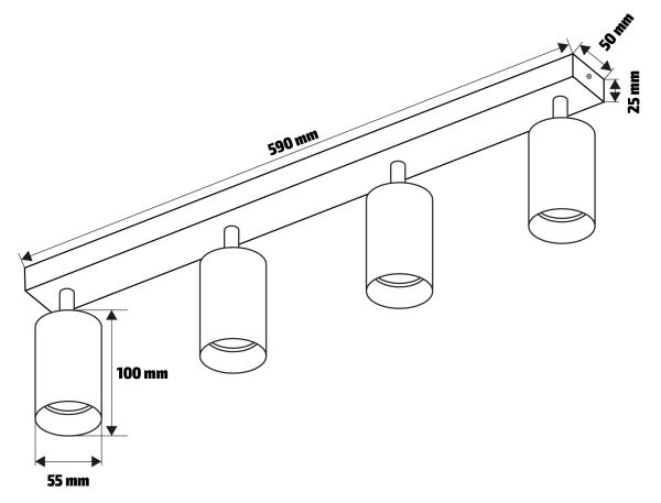 Brilagi - Faretto LED RGBW dimmerabile SELE 4xGU10/4,8W/230V bianco