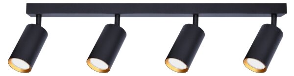 Brilagi - Faretto LED RGBW dimmerabile SELE 4xGU10/4,8W/230V nero/oro
