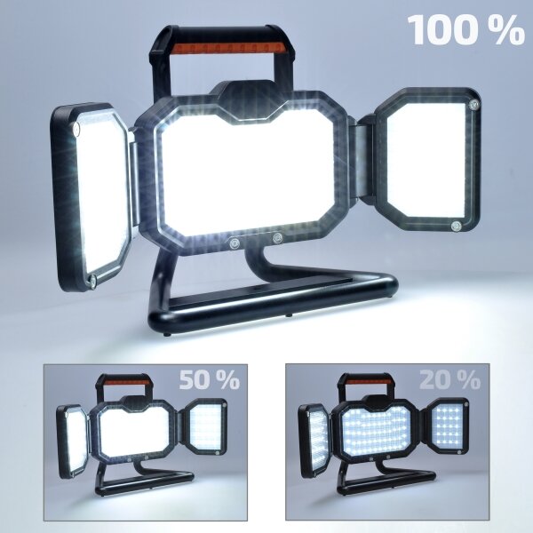 Solight WM-30W-RE-LED Proiettore ricaricabile dimmerabile LED/30W/6600 mAh 4000K IP54