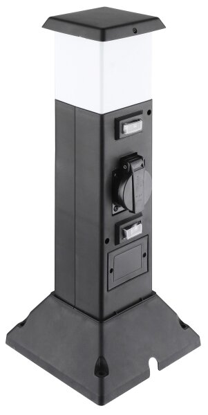 Solight PG05 - Lampada esterna con 2 prese 1xE14/15W/230V IP44 nera