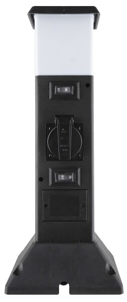 Solight PG05 - Lampada esterna con 2 prese 1xE14/15W/230V IP44 nera