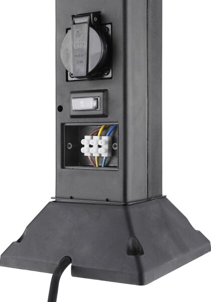 Solight PG05 - Lampada esterna con 2 prese 1xE14/15W/230V IP44 nera