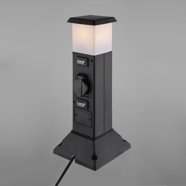 Solight PG05 - Lampada esterna con 2 prese 1xE14/15W/230V IP44 nera
