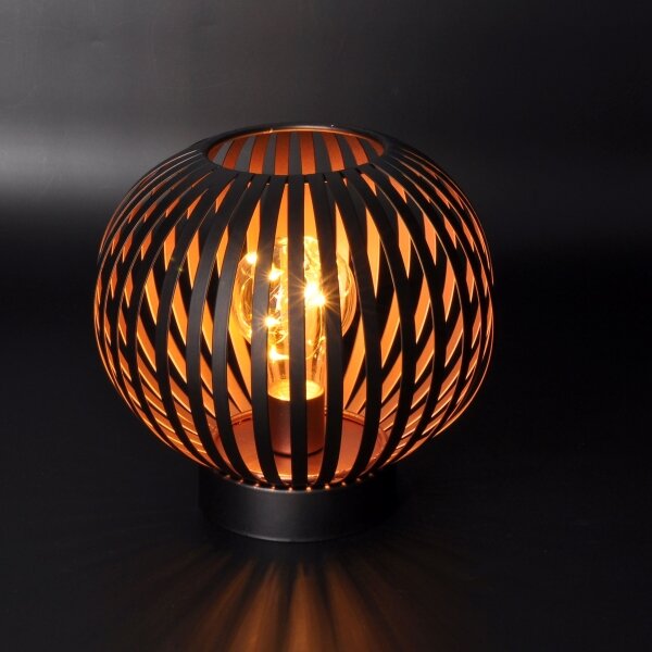 Solight WO3102 - LED Lampada da tavolo decorativa LED/3xAA nero/rame