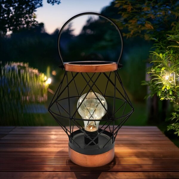 Solight WO3105 - LED Lampada da tavolo decorativa LED/3xAA nero/rame