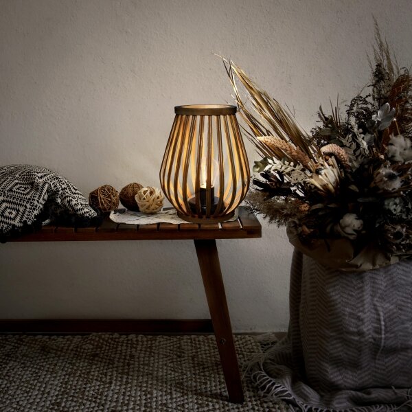 Solight WO3106 - LED Lampada da tavolo decorativa LED/2xAA bambù