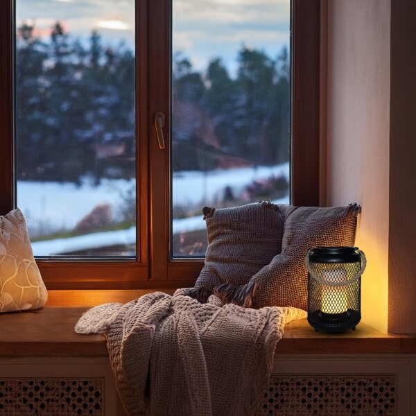 Solight WO3101 - LED Lampada da tavolo decorativa LED/3xAA nero