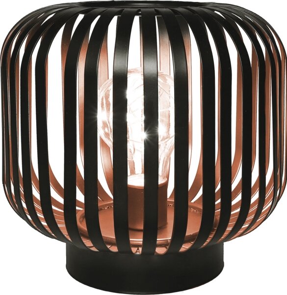 Solight WO3103 - LED Lampada da tavolo decorativa LED/3xAA nero/rame