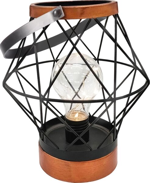 Solight WO3105 - LED Lampada da tavolo decorativa LED/3xAA nero/rame