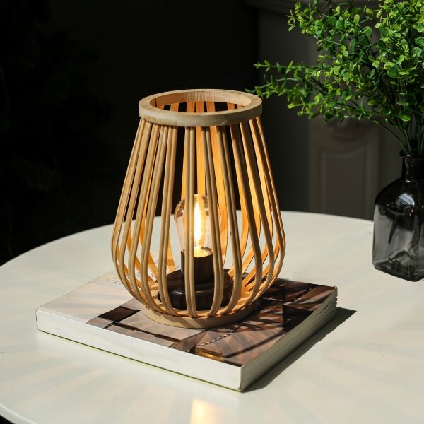 Solight WO3106 - LED Lampada da tavolo decorativa LED/2xAA bambù
