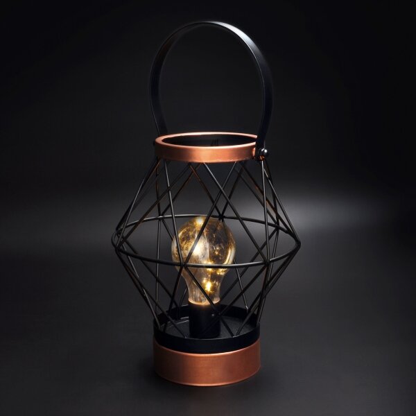Solight WO3105 - LED Lampada da tavolo decorativa LED/3xAA nero/rame