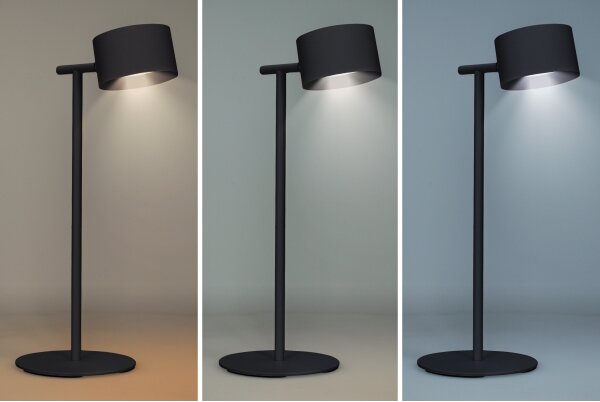 Solight WO68-B-LED Lampada ricaricabile dimmerabile 3in1 LED/4W/2000 mAh 3000/4000/6500K nero