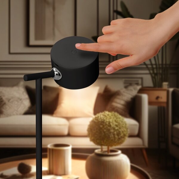 Solight WO68-B-LED Lampada ricaricabile dimmerabile 3in1 LED/4W/2000 mAh 3000/4000/6500K nero