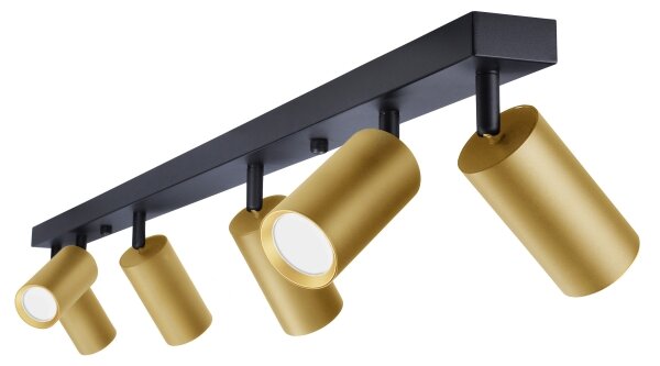 Brilagi - Faretto SELE GOLDEN 6xGU10/30W/230V nero/oro