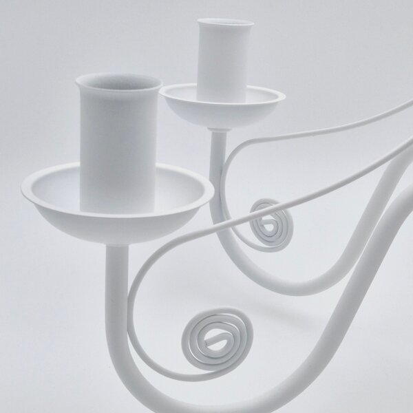 Lampadario a sospensione con catena DONATO 6xE14/40W/230V bianco