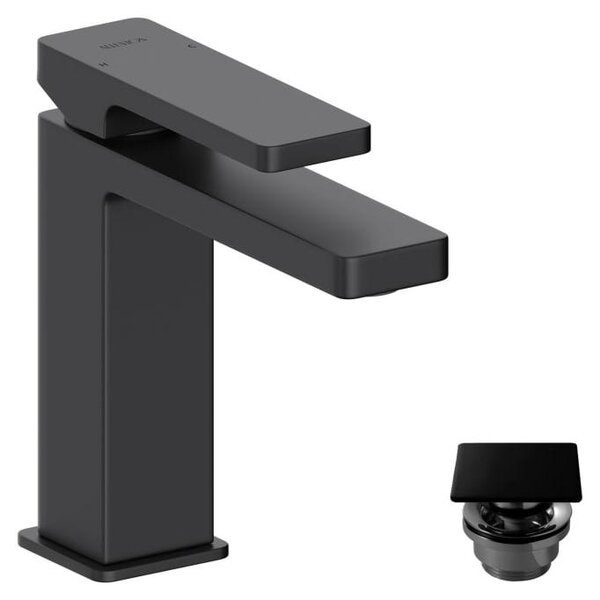 ALLUVION Miscelatore monocomando per lavabo, con valvola di scarico a pressione e sistema di risparmio idrico