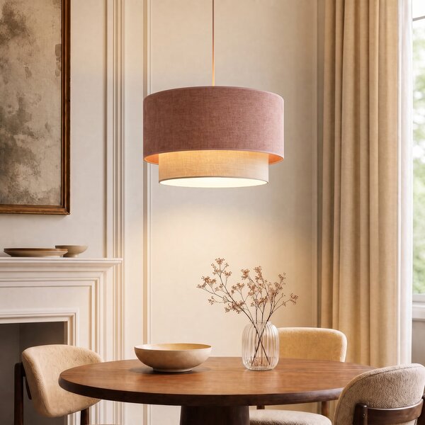 Lampada a sospensione Duolla, Boho, Beige, Camera da letto, Tessuto / Tessile, Giovanile