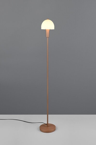 Lampada da terra color bronzo con paralume in vetro (altezza totale 120 cm) Glenn – Reality