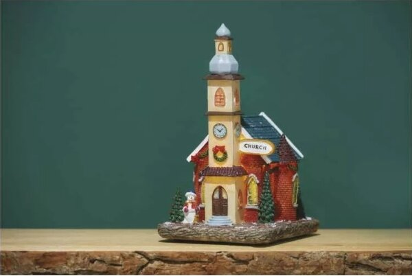 Decorazione natalizia LED LED/3xAA chiesa