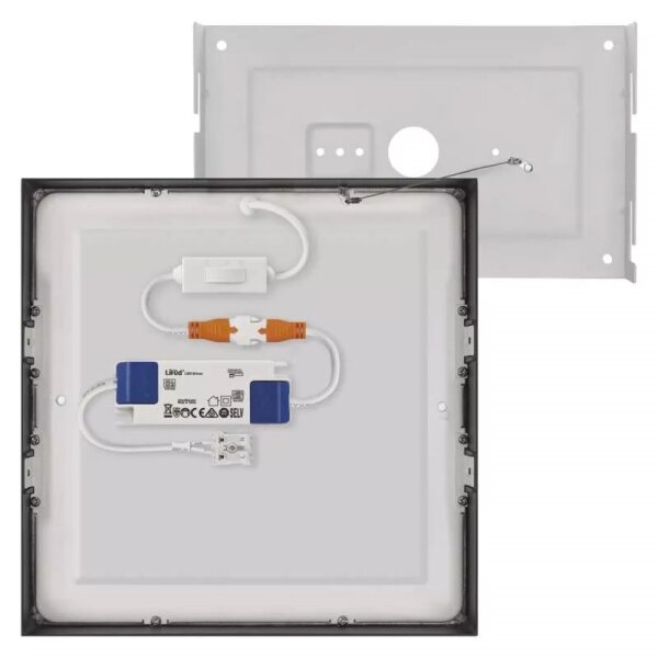 Plafoniera LED LED/21W/230V 3000/3500/4000K 22,5x22,5 cm nera