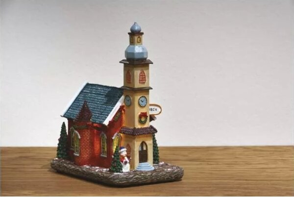 Decorazione natalizia LED LED/3xAA chiesa