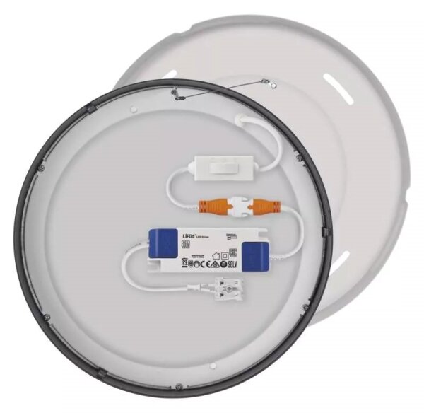 Plafoniera LED LED/21W/230V 3000/3500/4000K d. 22,5 cm nero