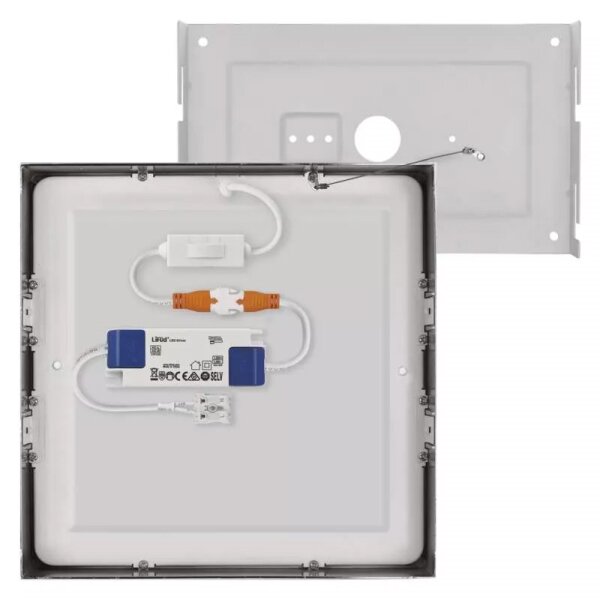 Plafoniera LED LED/21W/230 3000/3500/4000K 22,5x22,5 cm cromo