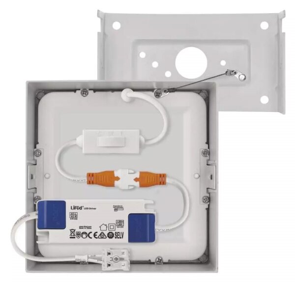 Plafoniera LED LED/7,6W/230V 3000/3500/4000K 12x12 cm bianca