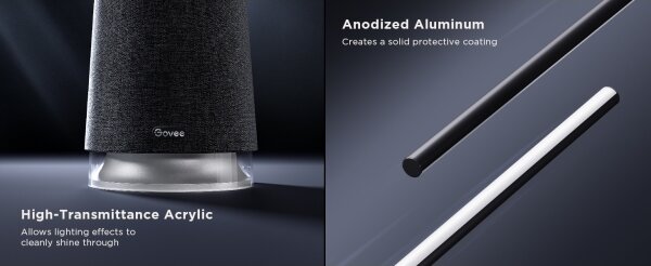 Govee - Lampada LED da terra con altoparlante Pro RGBICWW Wi-Fi + +TC