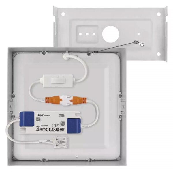 Plafoniera LED LED/12,5W/230V 3000/3500/4000K 17x17 cm bianca